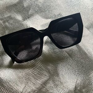 Prada Black Geometric Sunglasses